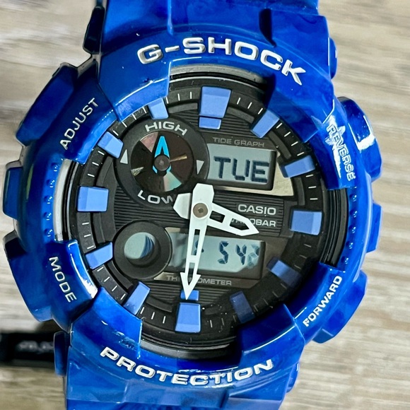 Casio g-shock G-Lide Ocean Blue watch Timepiece gax-100ma - Picture 3 of 12